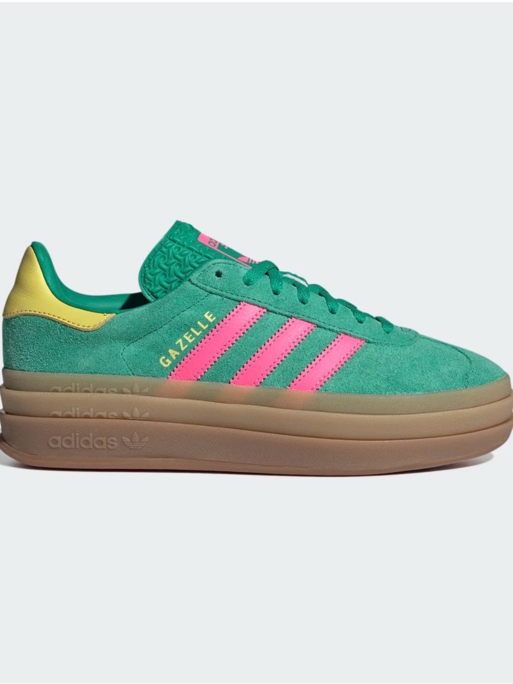 adidas Gazelle Platform Women’s Sneakers in Green with Pink 1805999